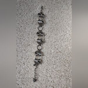 Brighton Silver Heart Link Bracelet
